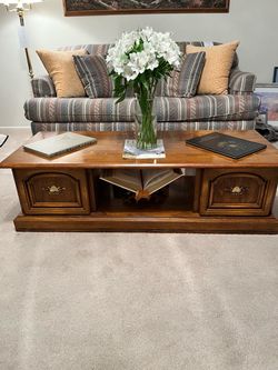 Solid Wood Coffee Table with Storage