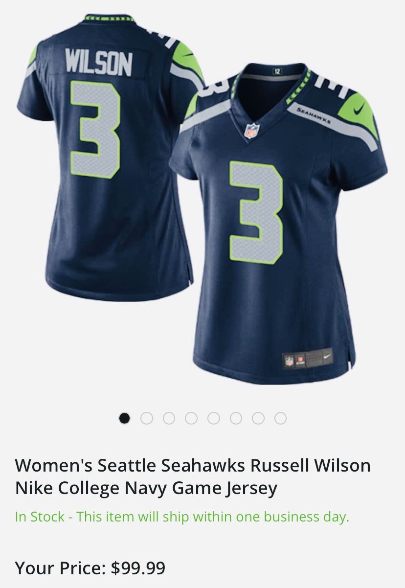 ON FIELD AUTHENTIC RUSSEL WILSON GAME JERSEY