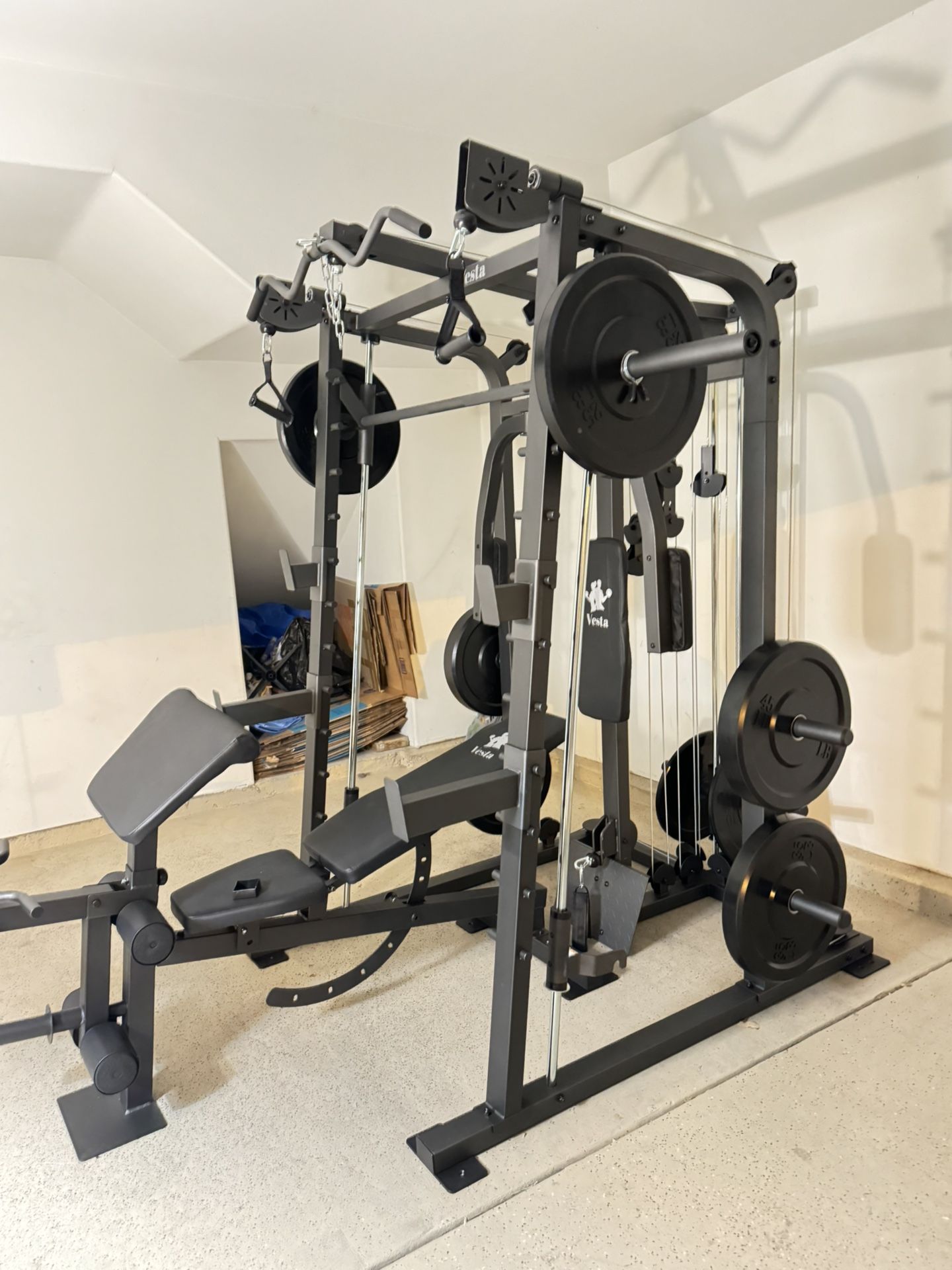 Smith Machine SM2001/FID Adj Bench/Gym Equipment/Fitness/Squat Rack/‼️⭕️WEIGHTS AND BARBELL SOLD INDIVIDUALLY ⭕️‼️FREE  DELIVERY🚚  
