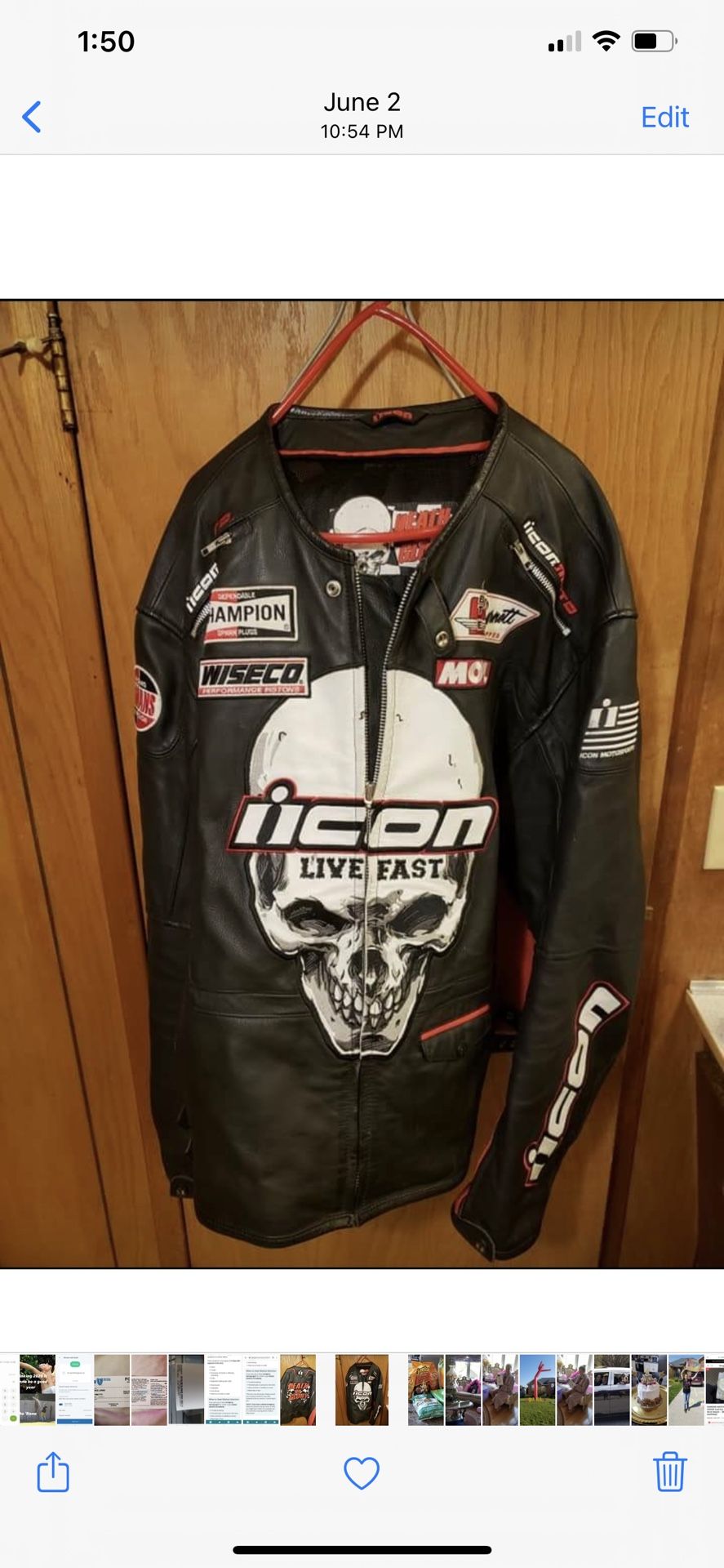 Almost Brand New Leather Icon Jacket