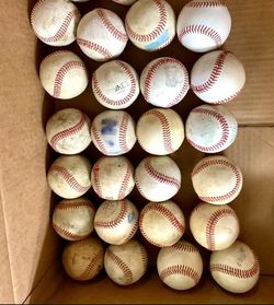 Leather Baseballs Lot Of 25 Balls Batting Practice