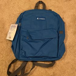Everest Blue Grey Backpack Student Book Bag