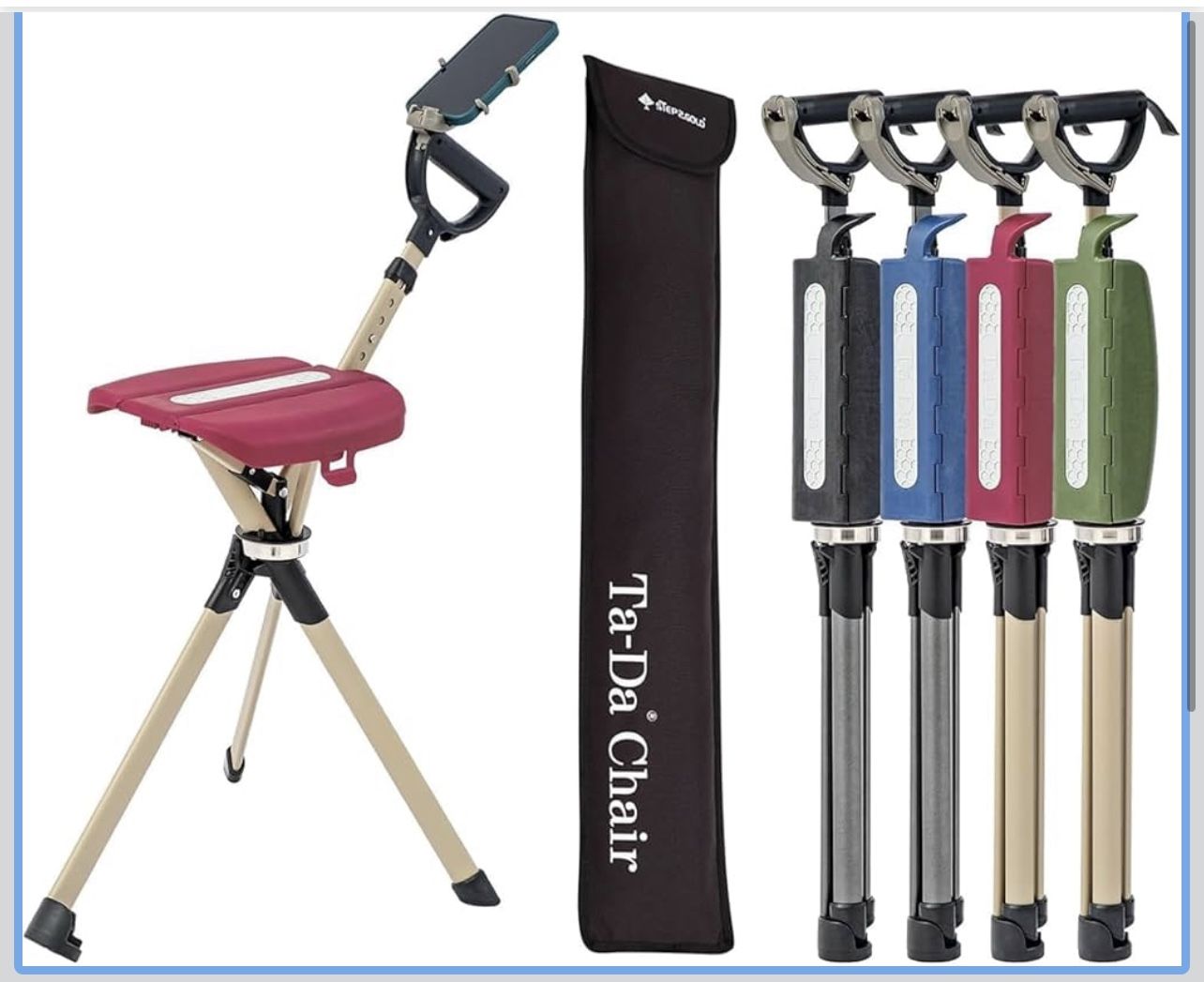 Folding Walking Stick with Seat