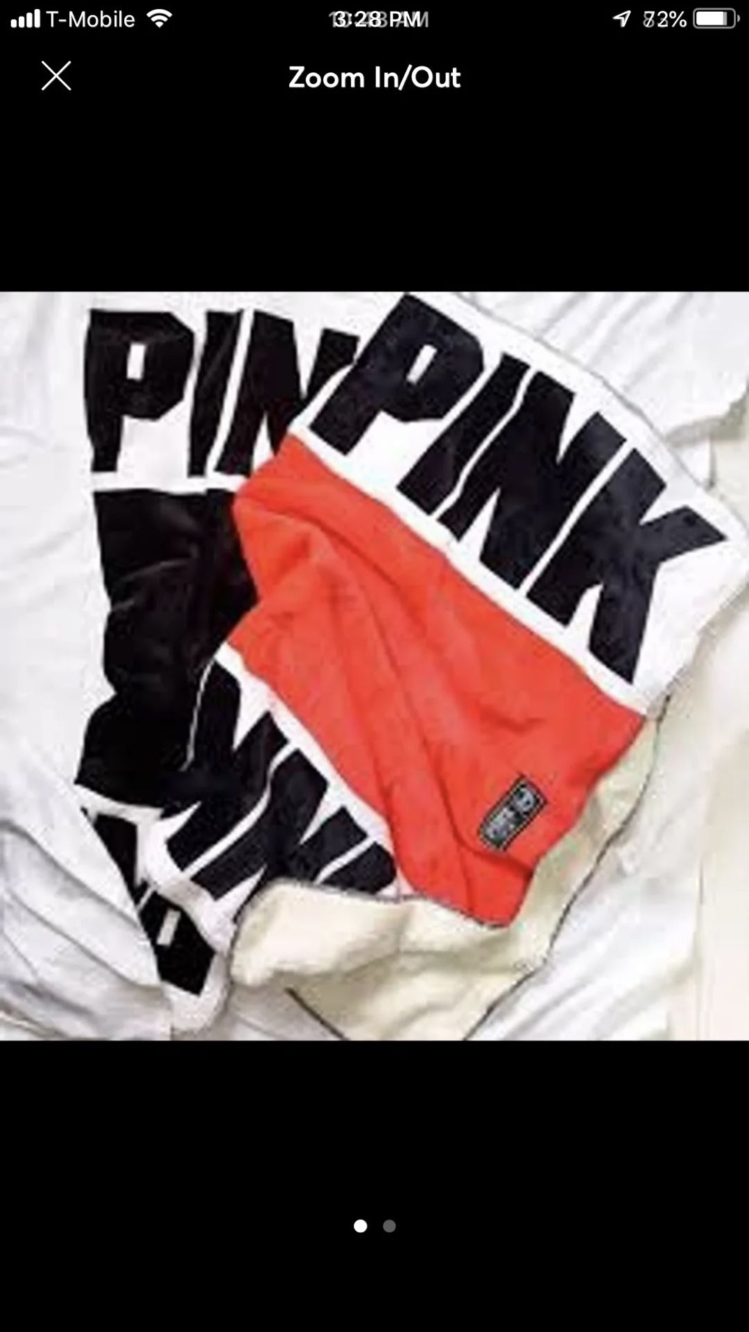 Victorias Secret Pink Sherpa Blanket 50x60