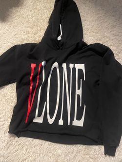 Vlone cotton cropped hoodie (Red)