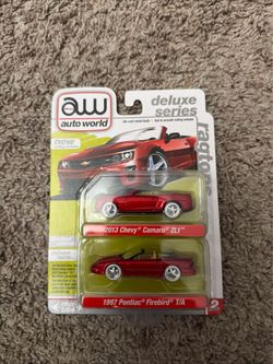 Auto World Deluxe Ragtops ‘13 Camaro ZL1 ‘97 Pontiac Firebird Target CHASE