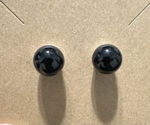 Black Pierced Earrings 