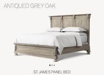 Restoration Hardware St.James king size bed light oak