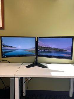 Dual AOC Monitors with VIVO Stand