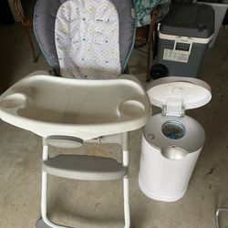 Baby Highchair And Diaper Pail