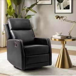 Recliner chair , Elegant , Black Rocker Recliner with Wingback H-6