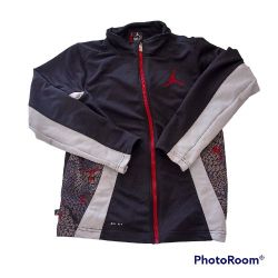 NIKE DRY-FIT YOUTH XL (13-15 YEARS OLD) BLACK AIR JORDAN PULLOVER FULL ZIP 