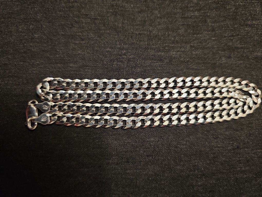 20" 6mm Cuban Chain 925 Silver(NEW)