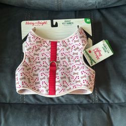 New Merry & Bright Size Medium M Dog Holiday Vest Harness Candy Canes Bones Christmas