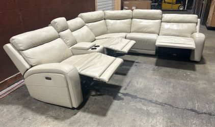 Gearhart 6-Piece Leather Power Reclining Sectional
