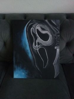 Ghostface Scream Horror Canvas Painting