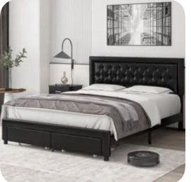 Queen Bed Frame With Drawers