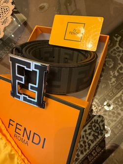 Fendi Leather Belt Size 34/36, With box and Dust bag