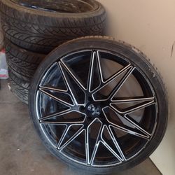 4 Tires with Rims For Sale.  Size: 255/30 zR 22 95 w xl