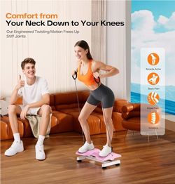 Waist Twister Machine Exercise, Noiseless Anti-Slip Ab Twister Board