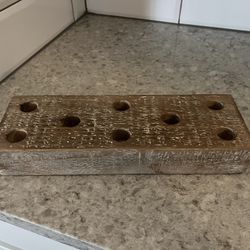 Wood Candle Stick Holder $8