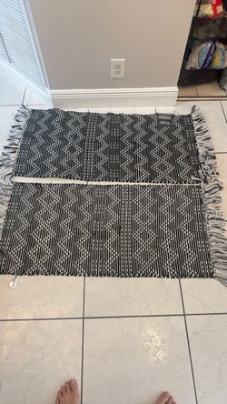 Woven Fringe Accent Rugs – Set of 2