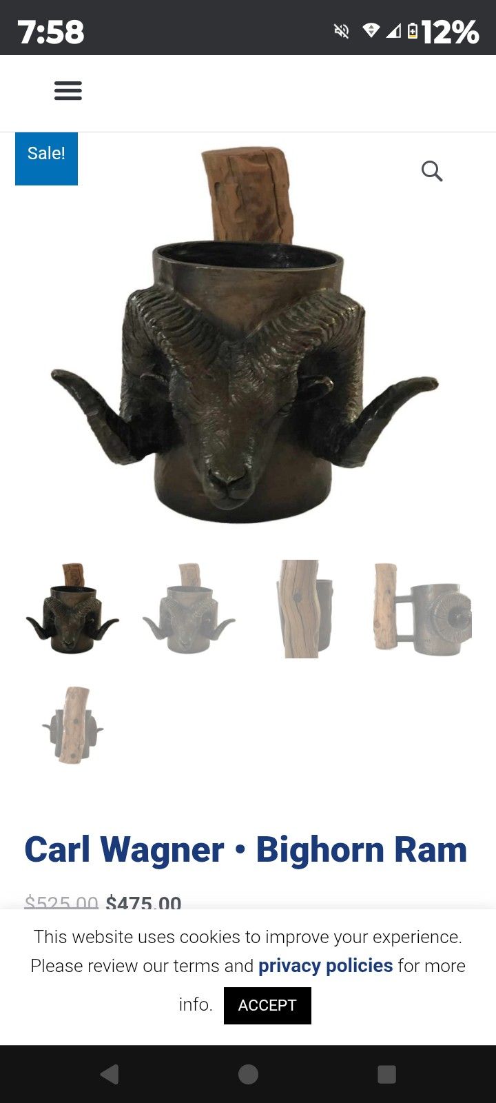 Carl Wagner Bronze Ram Cup