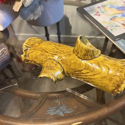 Ceramic log for fish tank