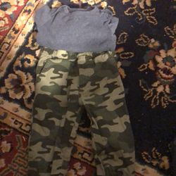 Garanimals Camo Pants and One Piece Bodysuit Sz 12 Mon