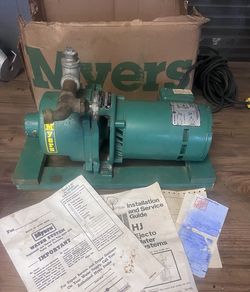 Myers HJ50S Ejecto Shallow Well Jet Pump, 1/2 HP, 16 GPM, Cast Iron, USA Made