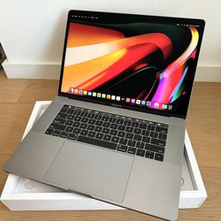 2.7GHz Quad Core i7 512GB SSD 16GB RAM MacBook Pro 15” Touch Bar + Touch ID Turbo Boost 4.7GHz similar to 16”