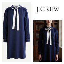 NEW!  J. Crew Shift dress with necktie in 365 crepe (2)