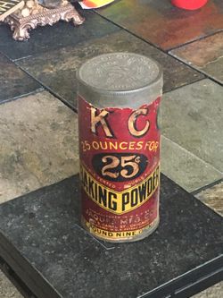 Antique KC Baking Powder Can