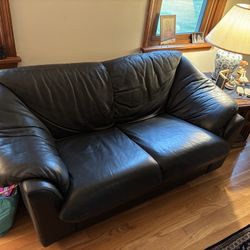 Leather Love Seat