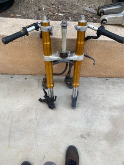 06 Yamaha r1 gold forks triple tree and brakes