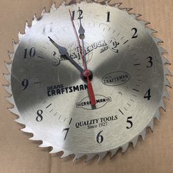 Sears Craftsman Saw Blade Clock - Craftsman Tools