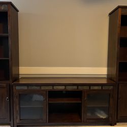 Entertainment Center With Bookcases