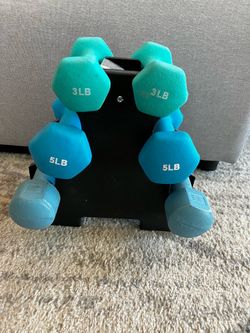 Dumbbell set with rack