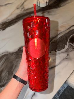 Starbucks Red Diamond Tumbler with Straw
