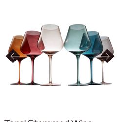 Tonal Wine Glasses. 9"H X 4"dia. 20 ounces (6-pack)