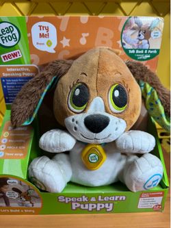 LeapFrog Speak & Learn Puppy Interactive Educational Toy Dog Talk-Back Music NEW