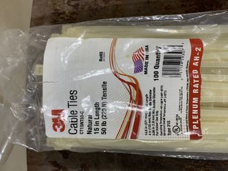 🔗 3M Plenum-Rated Cable Ties – CT15NT50-C ✅