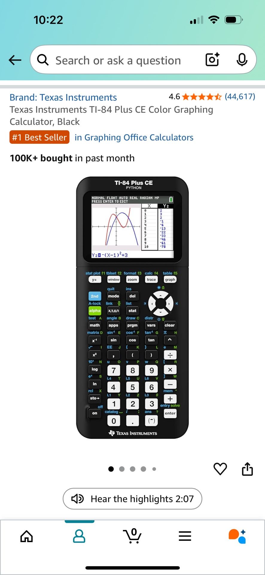Calculator - TI-84 Plus CE Color Graphing Calculator 