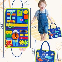 Exorany Busy Board Montessori Toys for Toddler Boys & Girls Birthday Gifts, Sensory Toys for Toddlers, Educational Travel Preschool Toddler Activities