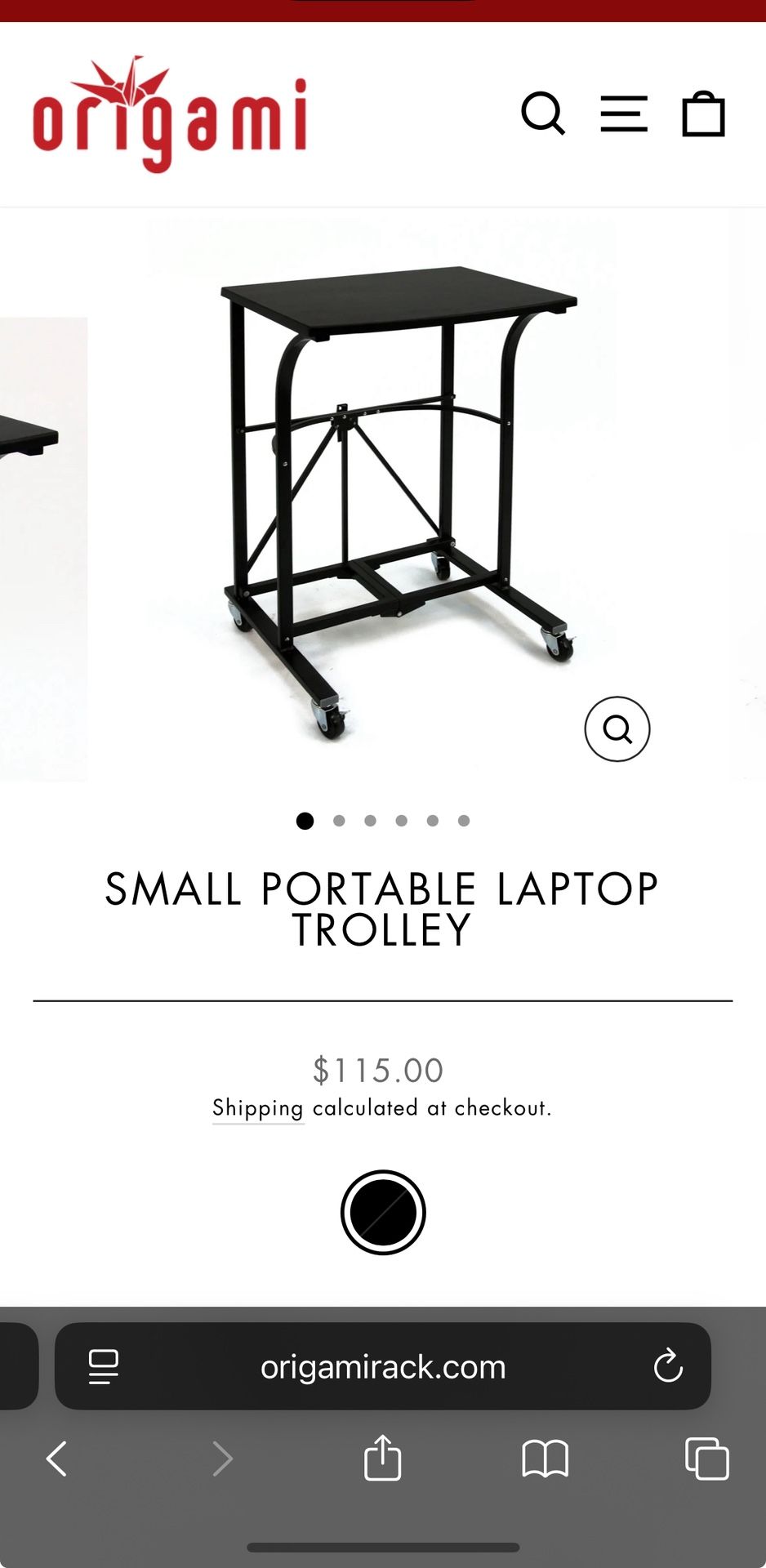Small Portable Laptop Trolly Brown 