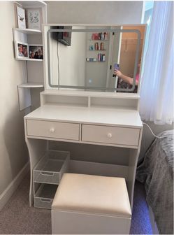White Vanity Desk