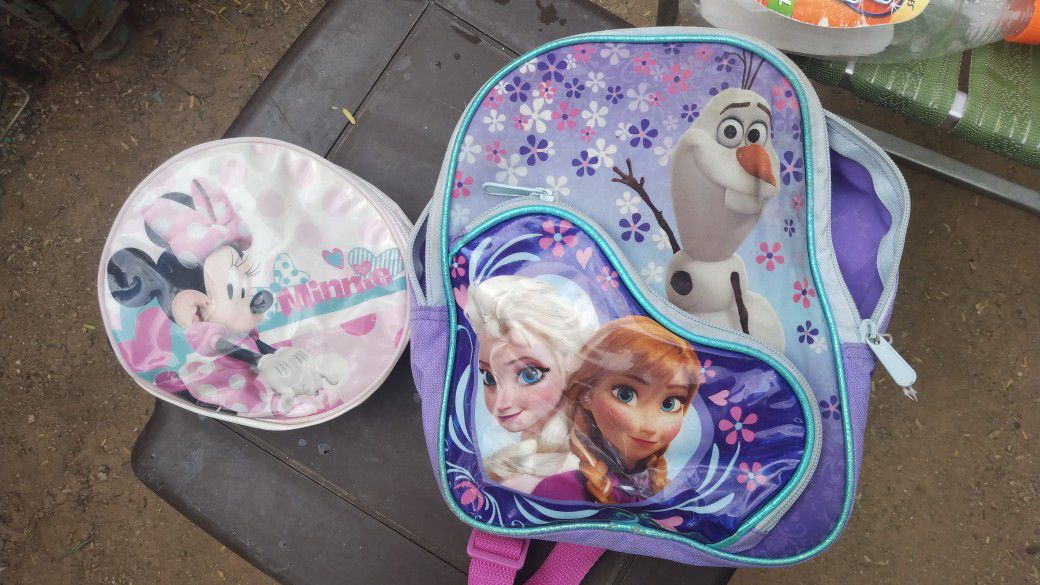 Frozen Mini Backpack And Mini  Minnie Mouse Bag