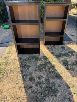 Pair of Black Bookcases