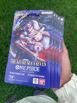 One Piece (OP14-EB04) The Azure Sea’s Seven Sleeved Booster Packs Lot of 5