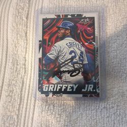 Ken Griffey Jr Autographed Card